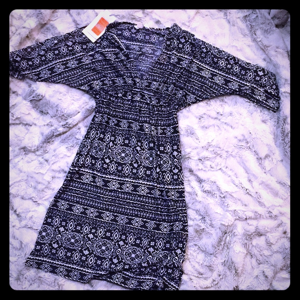 A  black and white sun dress